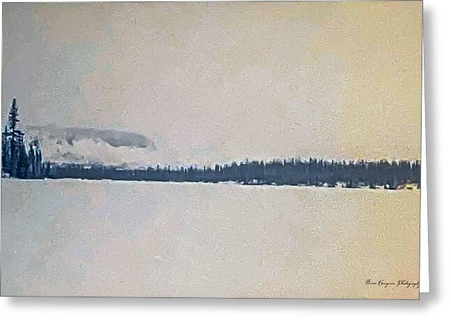 Winter lake  - Greeting Card