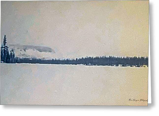 Winter lake  - Greeting Card