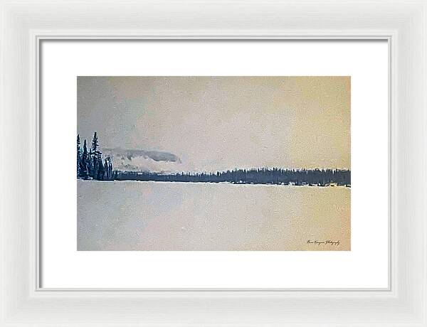 Winter lake  - Framed Print