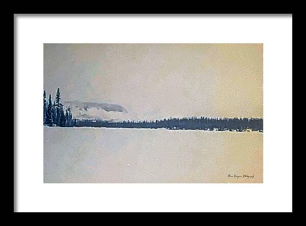 Winter lake  - Framed Print