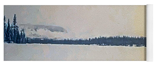 Winter lake  - Yoga Mat