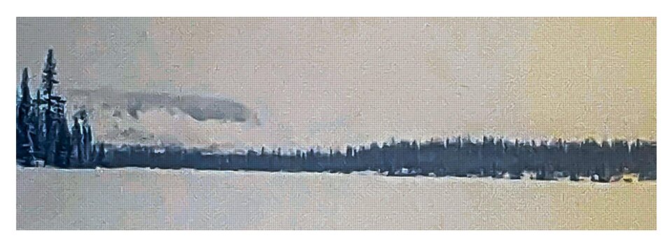 Winter lake  - Yoga Mat