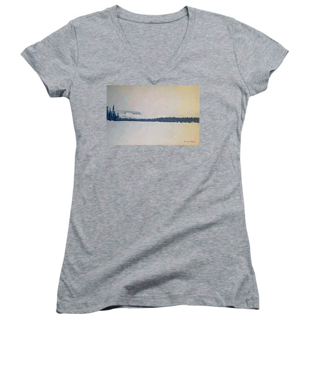 Winter lake  - Women's V-Neck