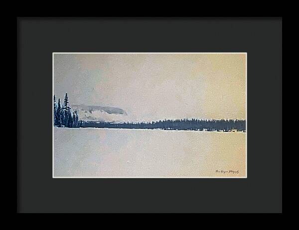 Winter lake  - Framed Print