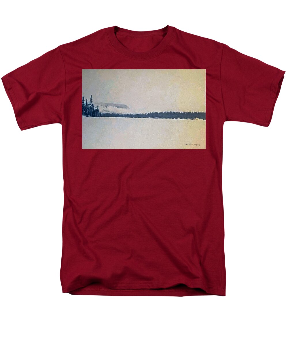 Winter lake  - Men's T-Shirt  (Regular Fit)