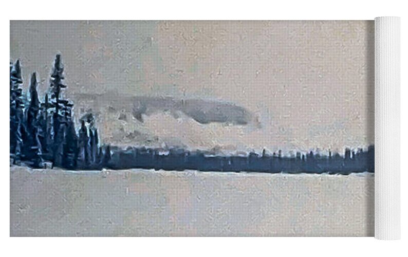 Winter lake  - Yoga Mat