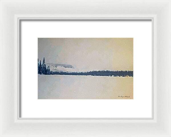 Winter lake  - Framed Print