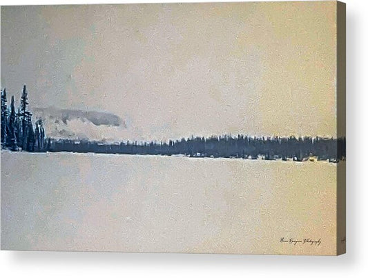Winter lake  - Acrylic Print