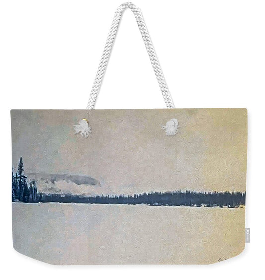 Winter lake  - Weekender Tote Bag