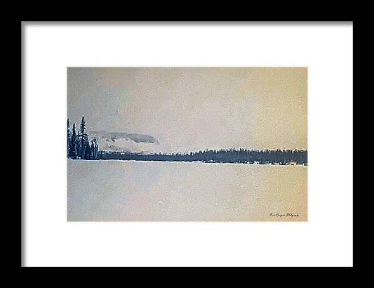 Winter lake  - Framed Print