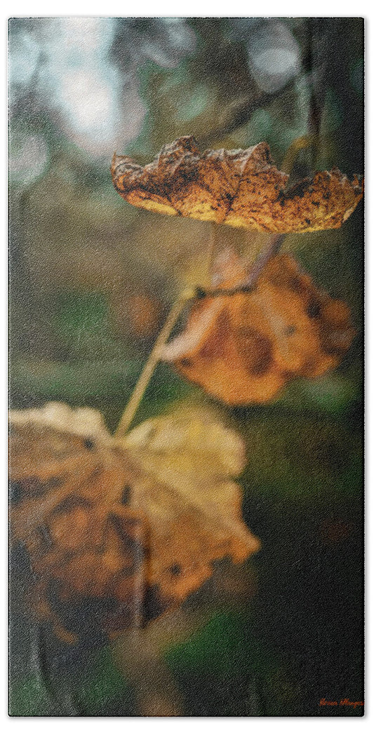 Yellow leaves  - Beach Towel