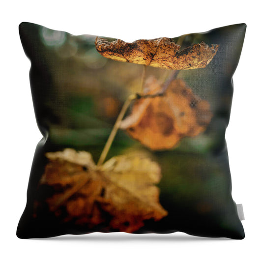 Yellow leaves  - Throw Pillow