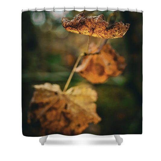 Yellow leaves  - Shower Curtain