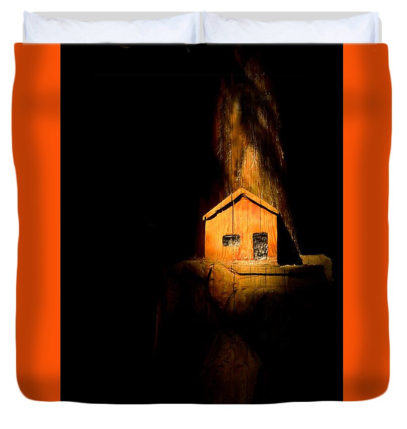 Yellow light house  - Duvet Cover