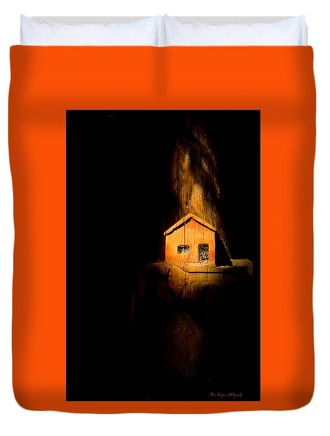 Yellow light house  - Duvet Cover