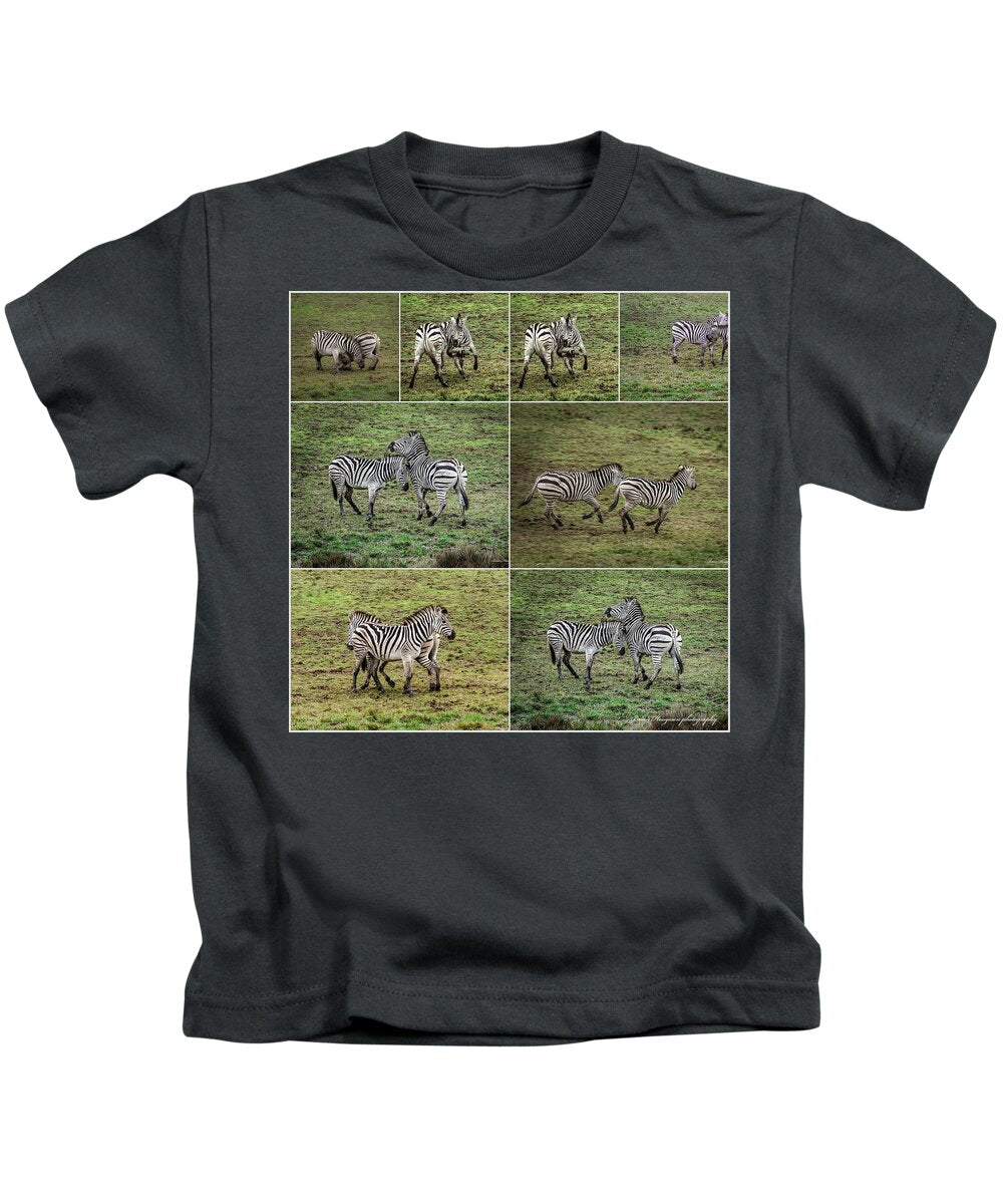 Zebras in play - Kids T-Shirt