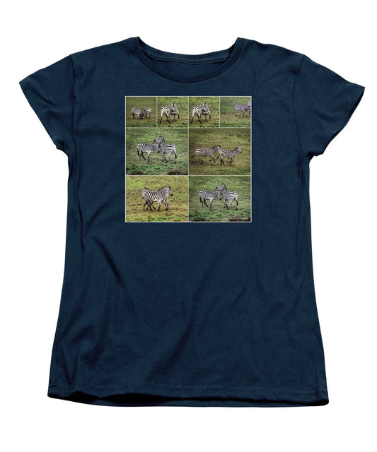 Zebras in play - Women's T-Shirt (Standard Fit)