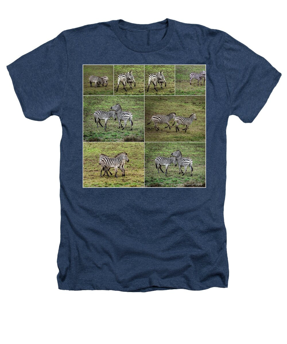 Zebras in play - Heathers T-Shirt