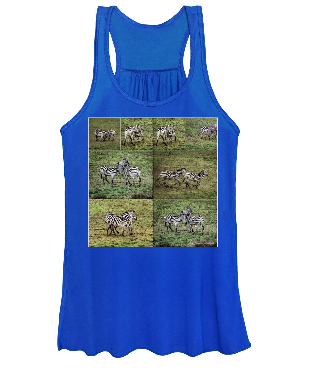 Zebras in play - Women's Tank Top