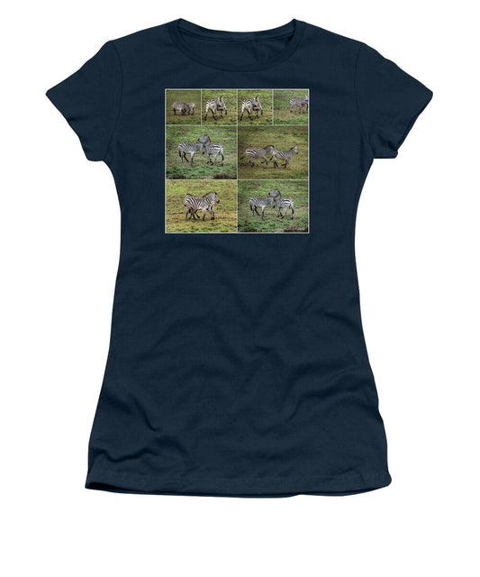 Zebras in play - Women's T-Shirt