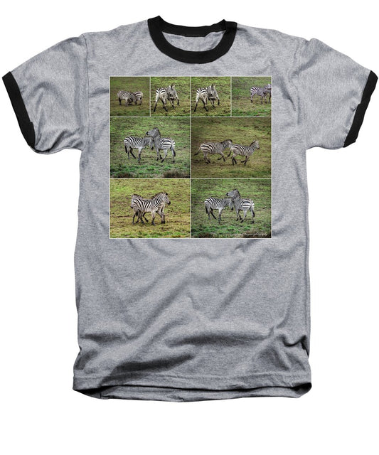 Zebras in play - Baseball T-Shirt
