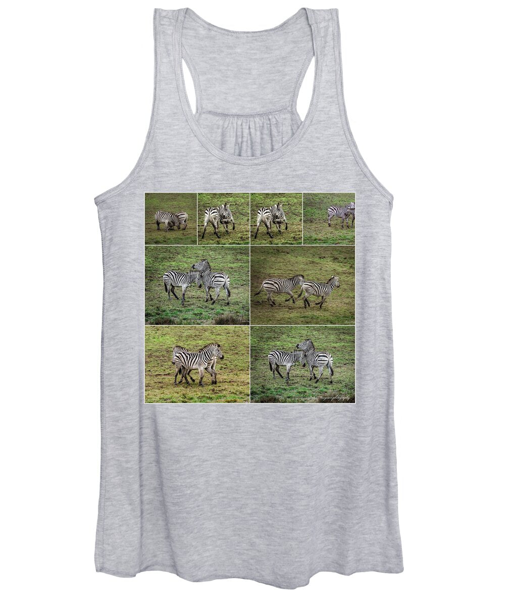 Zebras in play - Women's Tank Top